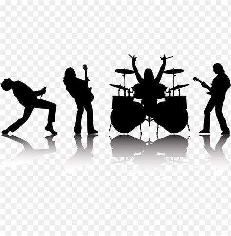 rock band silhouette